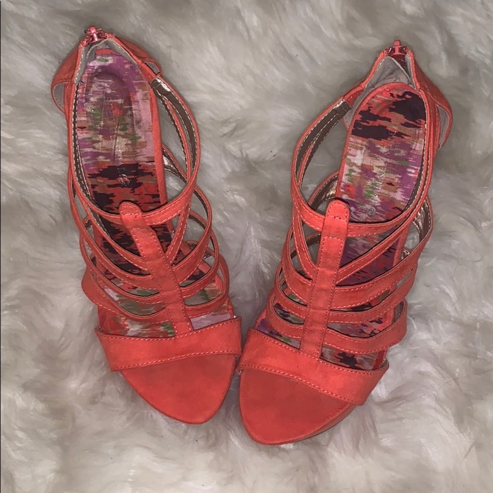 Orange size 8 heels